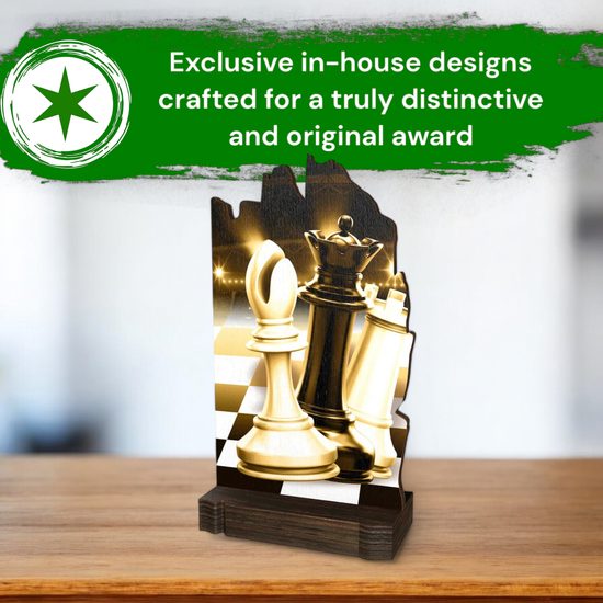 Shard Classic Chess Eco Friendly Wooden Trophy