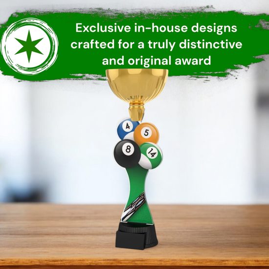 Vancouver Pool Balls Gold Cup Trophy