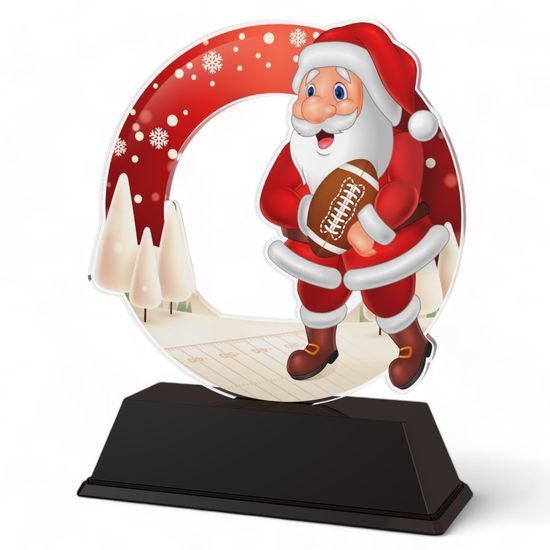 Santa American Football Christmas Trophy