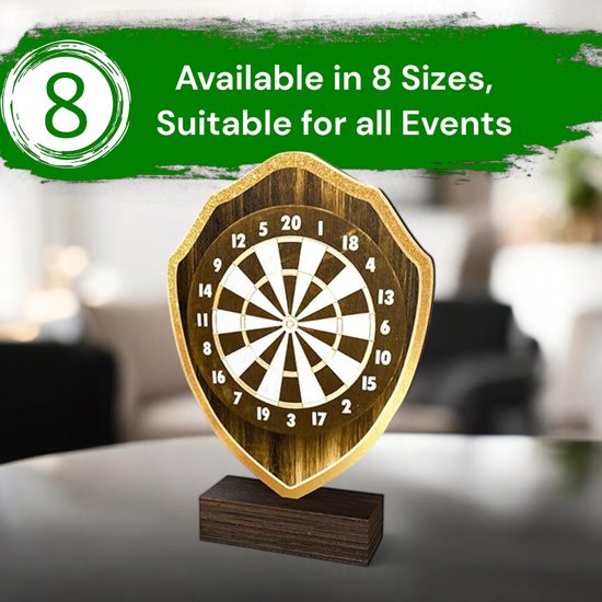 Arden Classic Darts Real Wood Shield Trophy