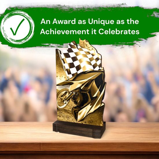 Shard Classic Motocross Eco Friendly Wooden Trophy