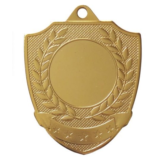 Shield Laurel Logo Insert Gold Medal