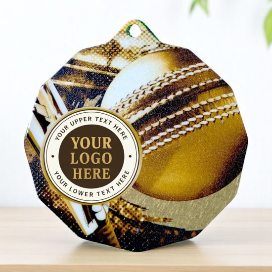 Dodeca Cricket Stainless Steel Logo Insert Medal