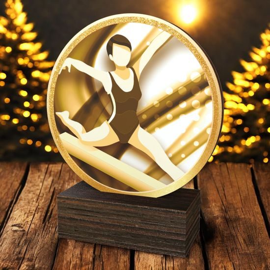 Holt Classic Female Gymnastics Wood Trophy