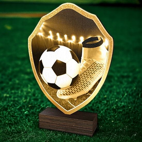 Arden Classic Football Boot Real Wood Shield Trophy