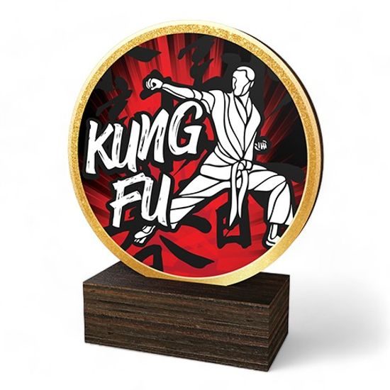 Holt Colour Kung Fu Real Wood Trophy