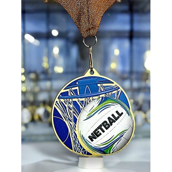 Aurum Netball Stainless Steel Medal