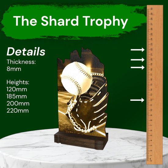 Shard Classic Baseball Eco Friendly Wooden Trophy