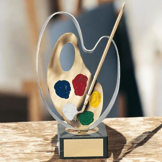 Chagall Art Handmade Metal Trophy