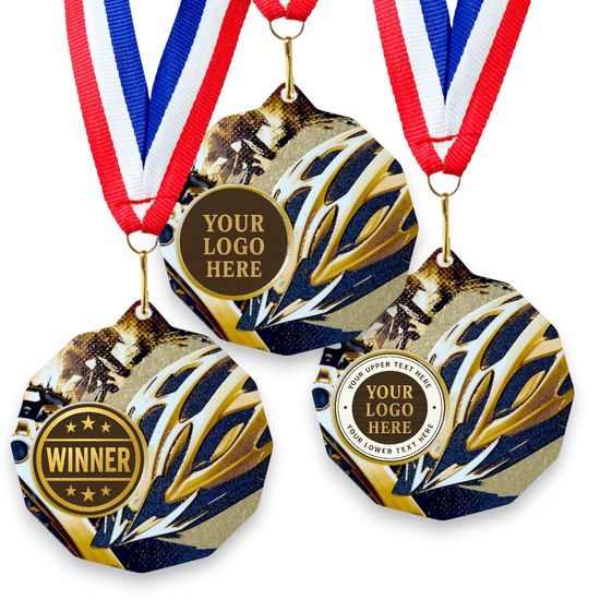 Dodeca Mountain Bike Stainless Steel Logo Insert Medal