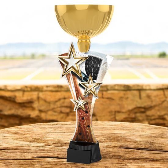 Triple Star Shooting Gold Trophy Cup