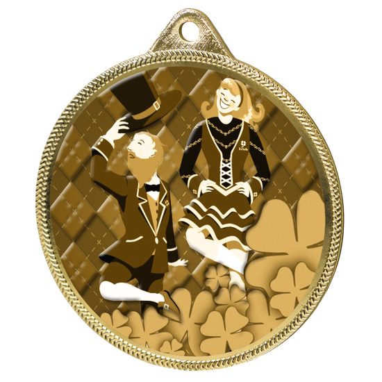 Irish Dance Classic Texture 3D Print Gold Medal