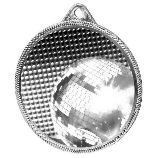 Glitterball Dance Classic Texture 3D Print Silver Medal