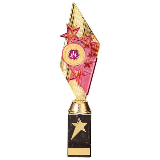 Pizzazz Gold and Pink Stars Trophy