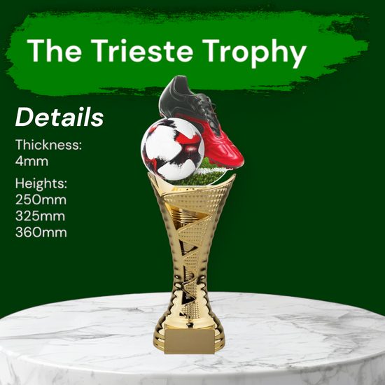 Trieste Football Ball and Boot Trophy
