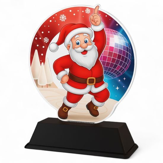 Santa Dancing Glitterball Christmas Trophy