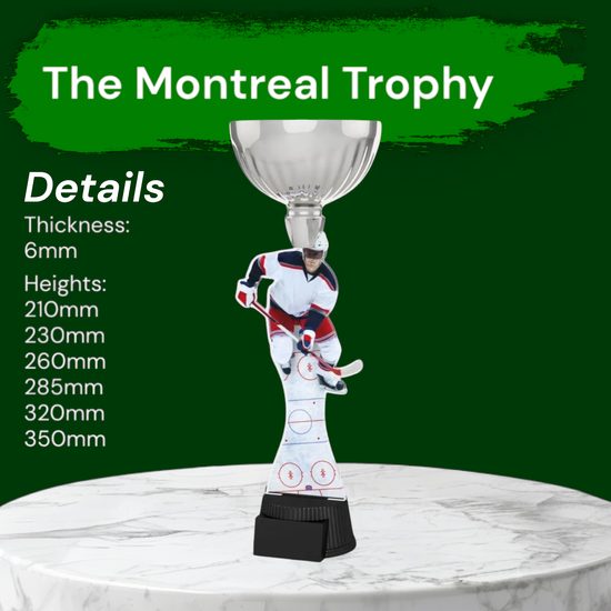Montreal Ice Hockey Player Silver Cup Trophy