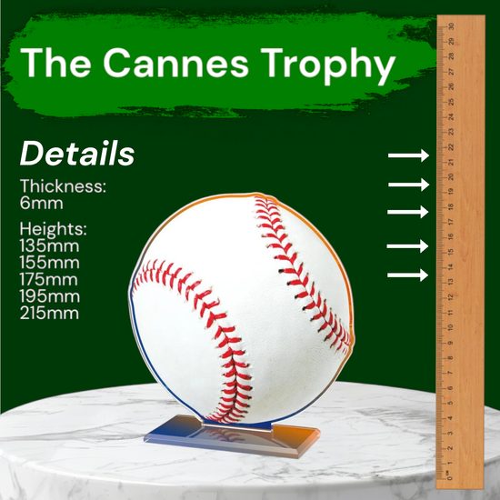 Cannes Baseball Ball Trophy