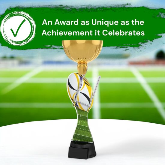 Vancouver Rugby Ball and Goal Gold Cup Trophy