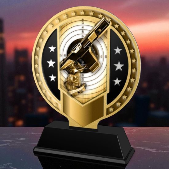Sentinel Classic Stainless Steel Pistol Shooting Trophy