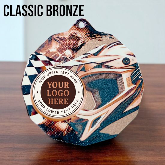 Dodeca Motocross Stainless Steel Logo Insert Medal