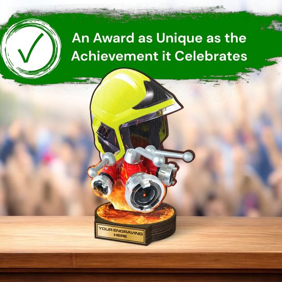 Grove Firefighter Real Wood Trophy