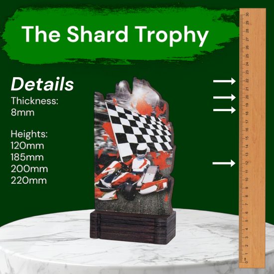 Shard Go Kart Eco Friendly Wooden Trophy