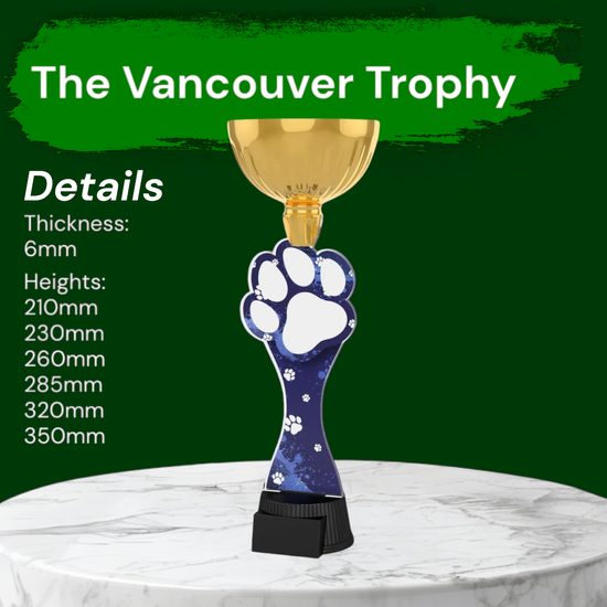Vancouver Dog Paw Gold Cup Trophy