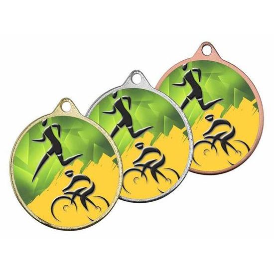 Hercules Texture Print Duathlon Medal