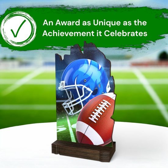 Shard American Football Eco Friendly Wooden Trophy