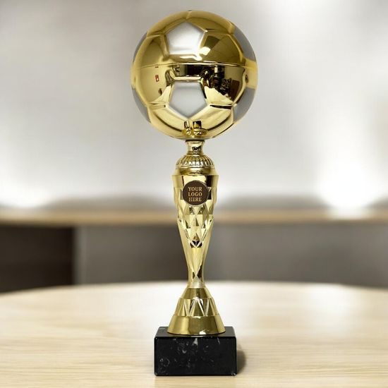 Merida Gold and Silver Metal Football Trophy