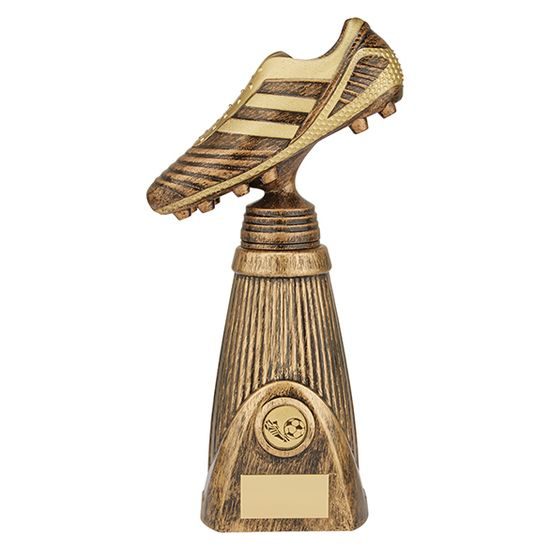 Striker Deluxe Bronze Football Boot Trophy (FREE LOGO)