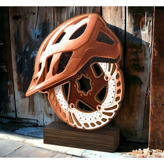 Sierra Classic Mountain Biking Real Wood Trophy