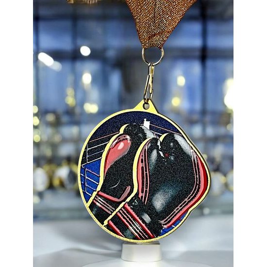 Aurum Boxing Stainless Steel Medal