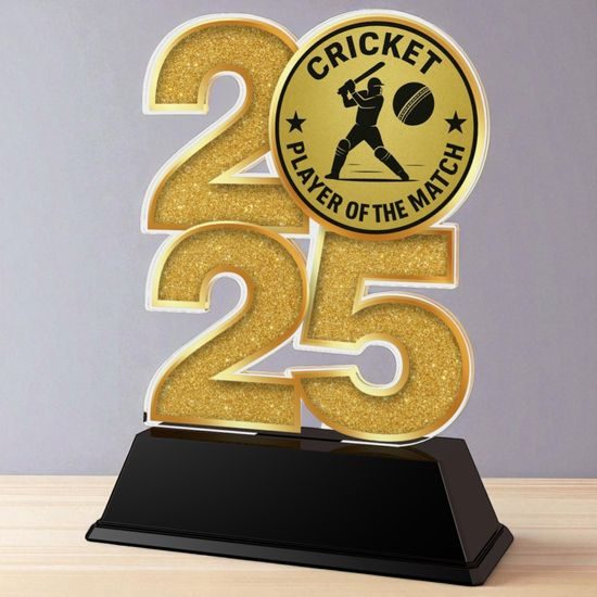 Cricket Player of the Match 2025 Trophy