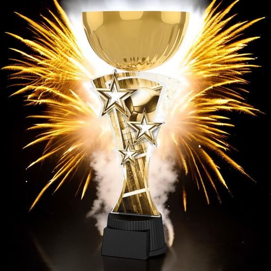 Triple Star Classic Volleyball Gold Trophy Cup