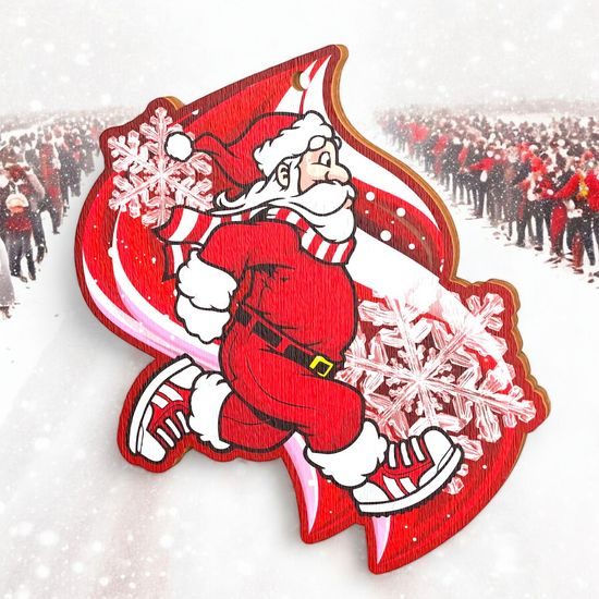 Pravo Santa Run Eco Friendly Wooden Medal