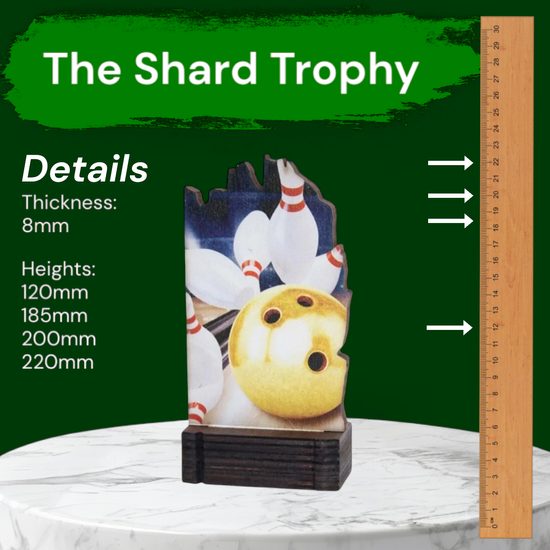 Shard Tenpin Bowling Eco Friendly Wooden Trophy