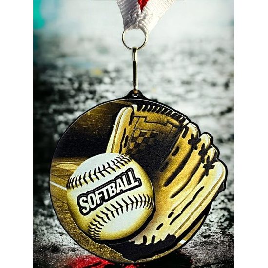 Rincon Classic Softball Black Acrylic Medal