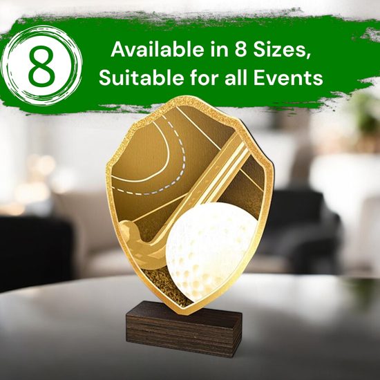 Arden Classic Hockey Real Wood Shield Trophy