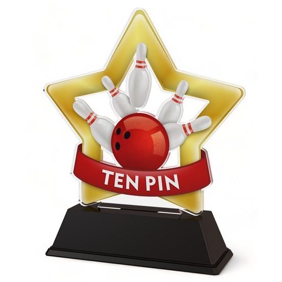 Mini Star Tenpin Bowling Trophy