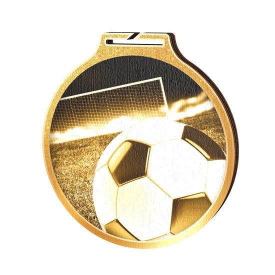 Habitat Classic Football Gold Eco Friendly Wooden Medal