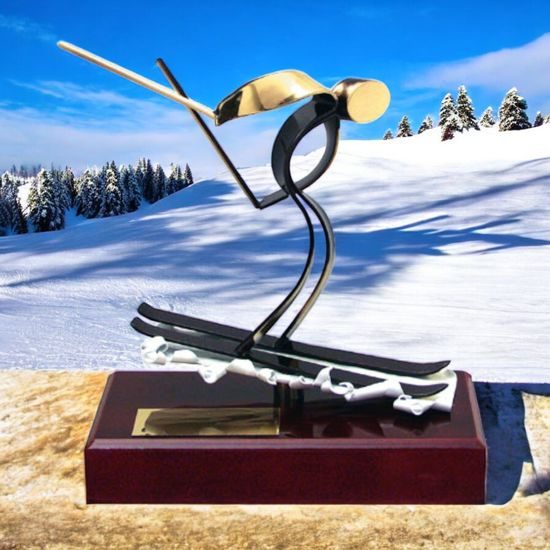 Barcelona Skiing Handmade Metal Trophy