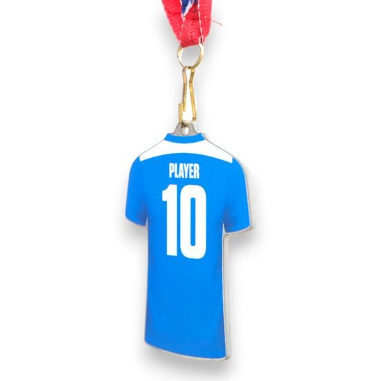 Custom Laser Cut Stainless Steel Club Shirt Medal