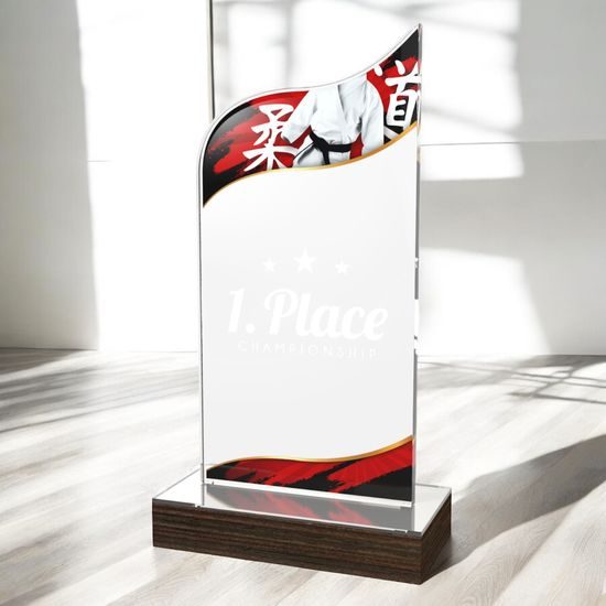 United Martial Arts Acrylic Wood Fusion Trophy