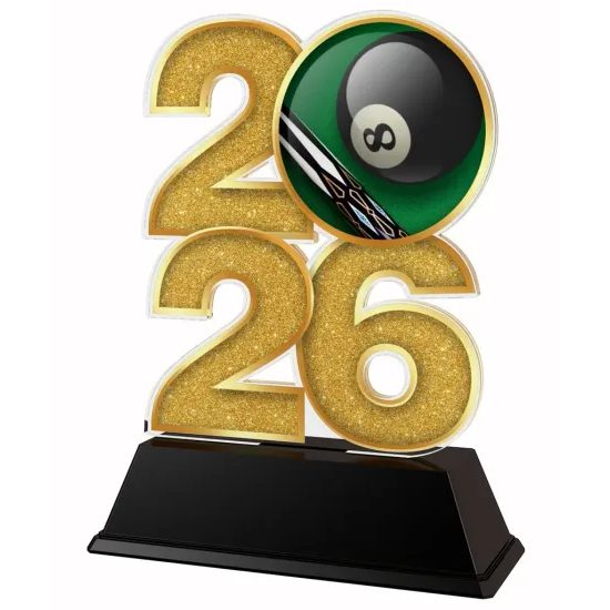 Pool Year Trophy – Sports Award with Year Selection