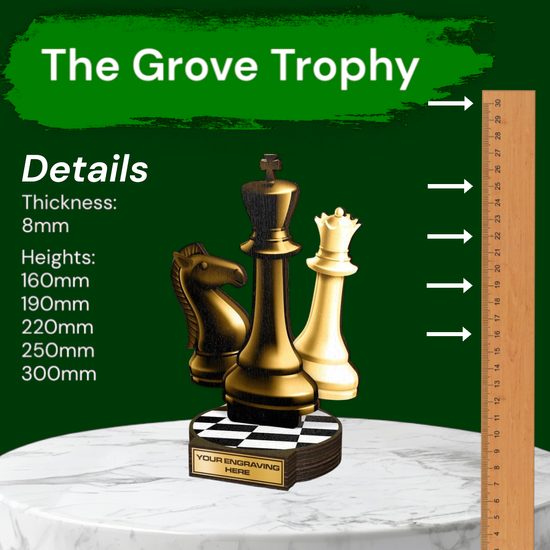 Grove Classic Chess Wood Trophy