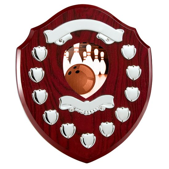 Northumbria Tenpin Bowling Rosewood Wooden 11 Year Annual Shield