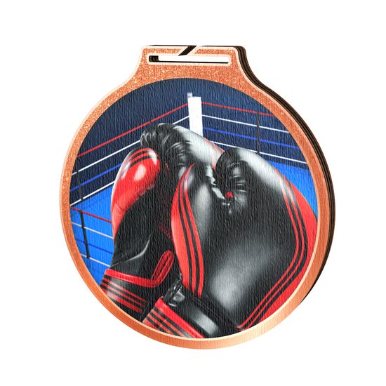 Habitat Boxing Bronze Eco Friendly Wooden Medal