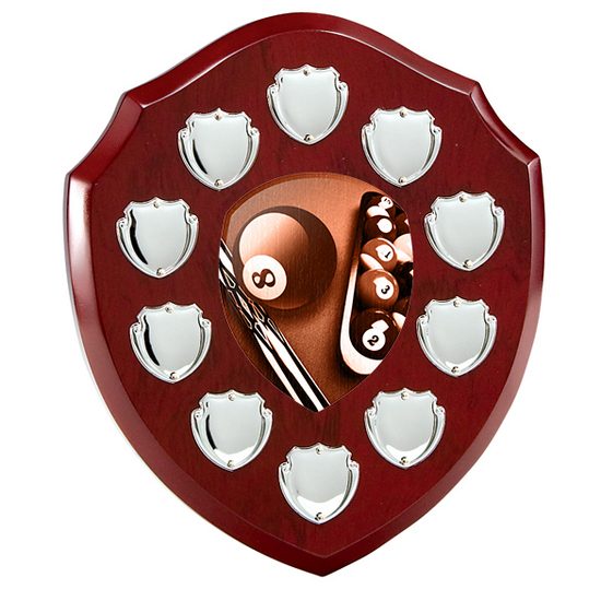 Anglia Pool Rosewood Wooden 10 Year Annual Shield